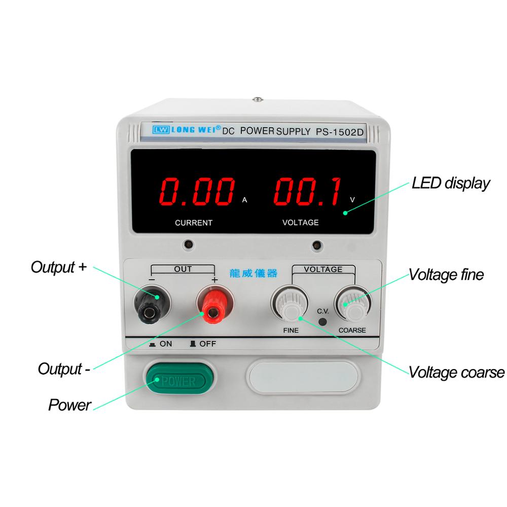 LW PS-1502D 1503D PS-1505D 15V - Linear Lab Power Supply Adjustable reseña y precio
